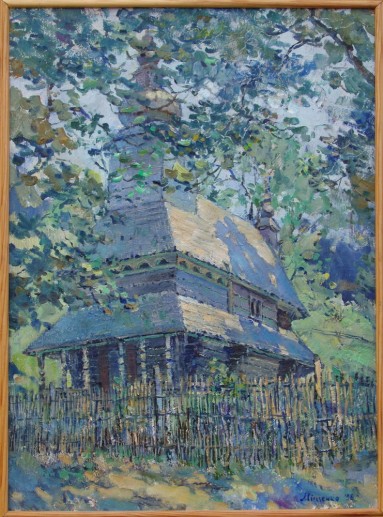 Пейзаж "Церква в Гукливому" 40x55 п.o.,1997р. Картина