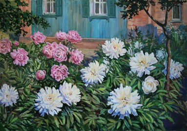 Купить картину цветы, пионы, Мищенко Олег художник