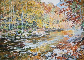 River in the mountains 50x70p.o.2008